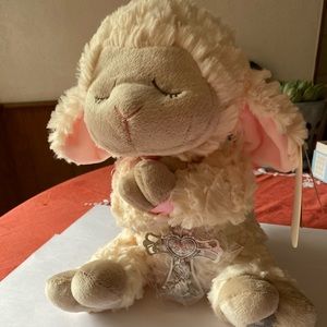 GANZ Pink Serenity Lamb w/ Crib Cross